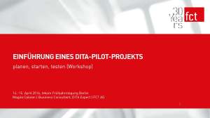 DITA Pilotprojekt tekomFj16