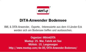 DITA-Anwender Bodensee erste Meetup-Gruppenkarte