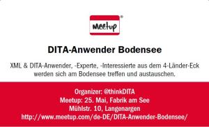 DITA-Anwender Bodensee erste Meetup-Gruppenkarte