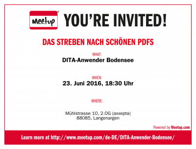 Einladung DITA-Anwender Bodensee Meetup